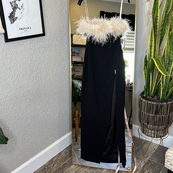 House Of CB 'Sarai' Black Thigh Split Maxi Dress NWOT - Picture 6 of 11